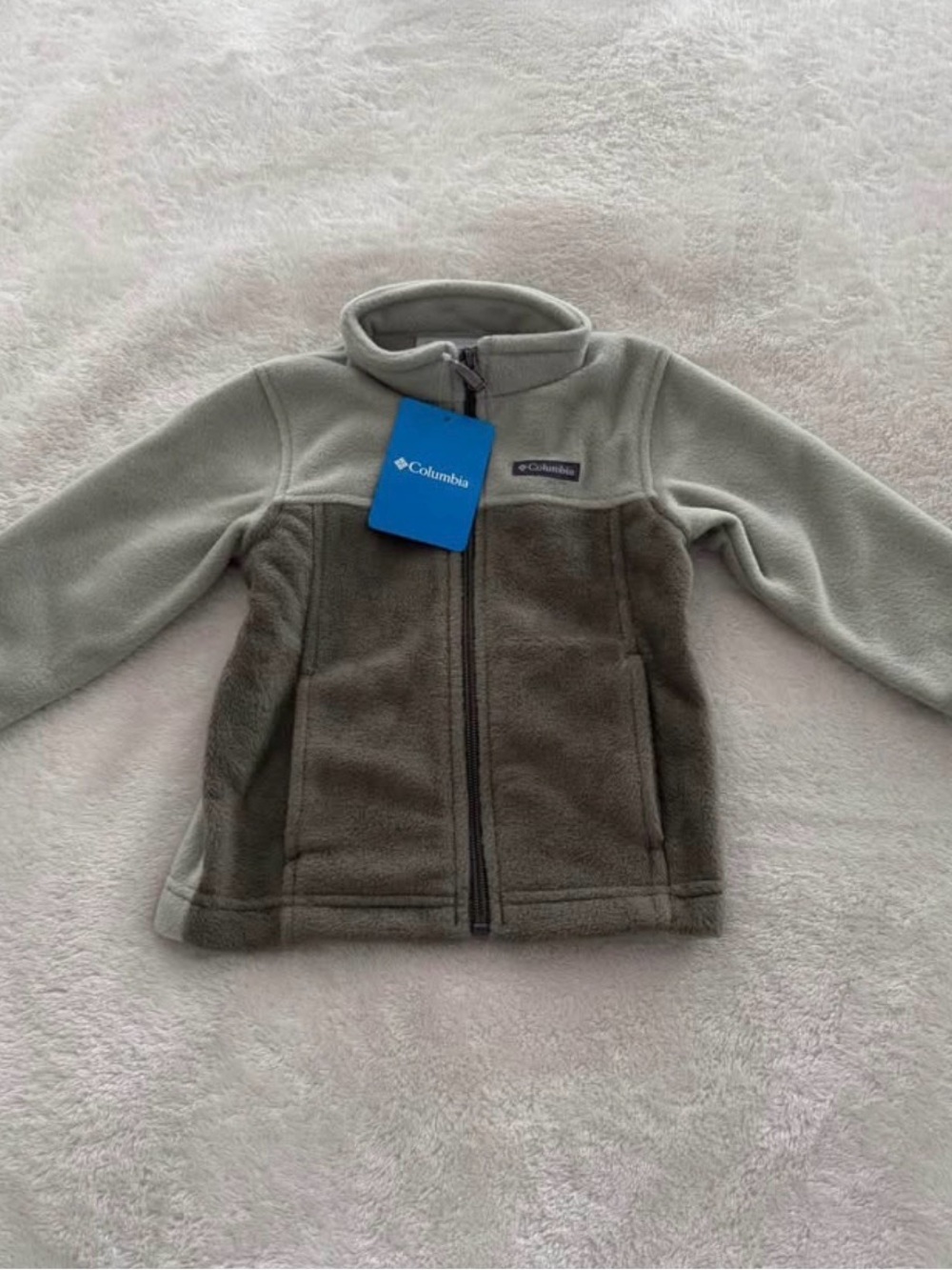NWT Columbia 2 Tone Green Fleece Jacket Size 18-24 months